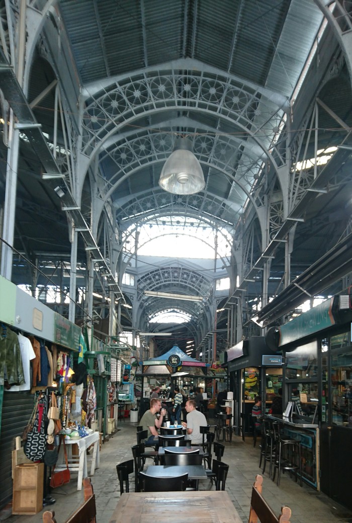 San Telmo's bustling market hall in Buenos Aires