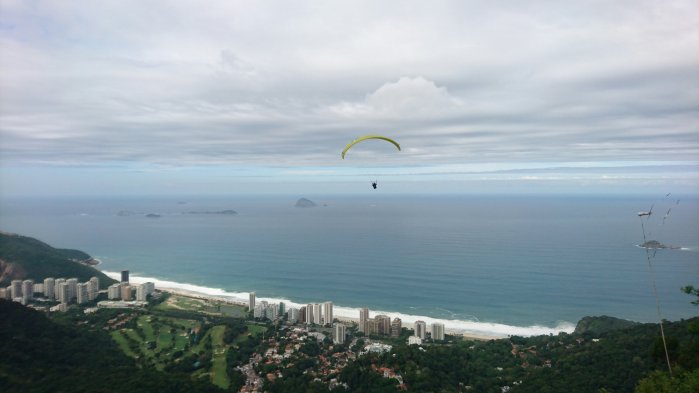 Paragliding over Rio de Janeiro, Brazil