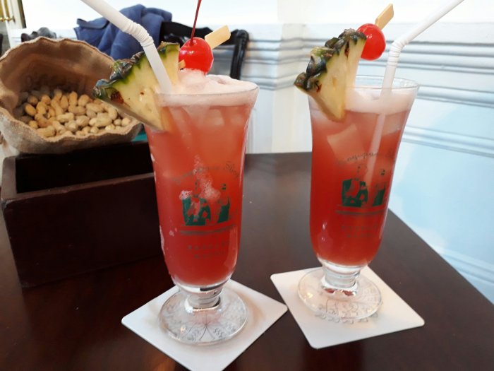 Singapore Sling cocktails at Raffles Hotel, Singapore